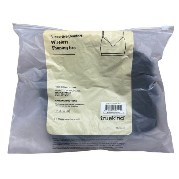 Shapermint TRUEKIND Supportive Comfort Wireless Shaper Bra Black NWT XL - Picture 7 of 8